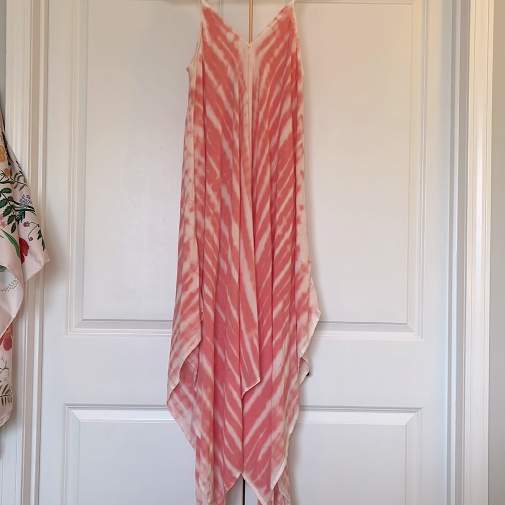 NWT Tie Dye Beach Coverup Flowy Summer Maxi Dress
